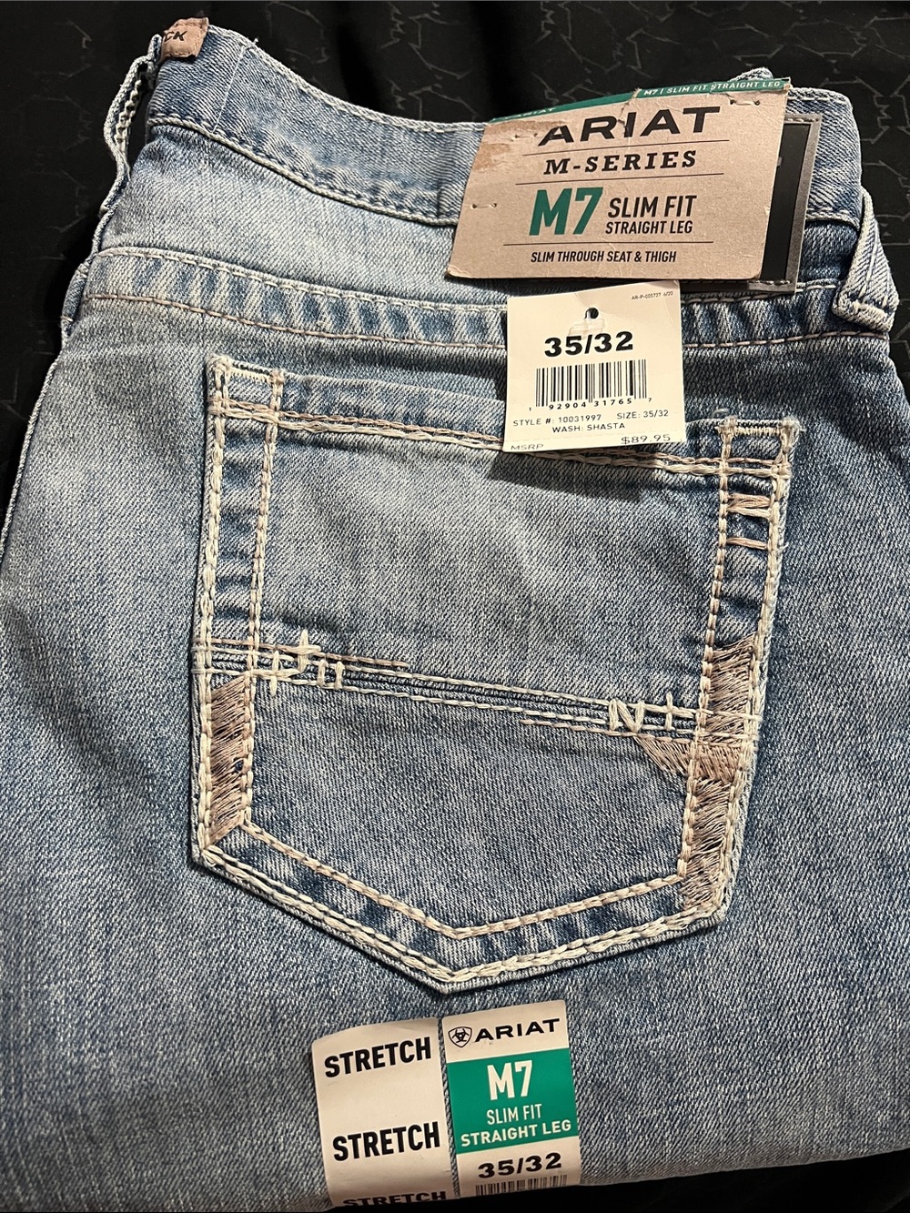 Ariat Light Blue M7 Slim Fit Straight Leg Jeans